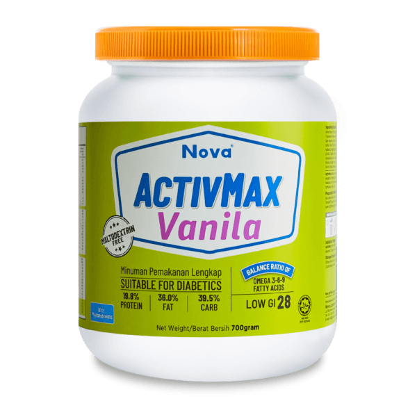 Nova ActivMax Vanilla Flavour 700gm Low Gi 28