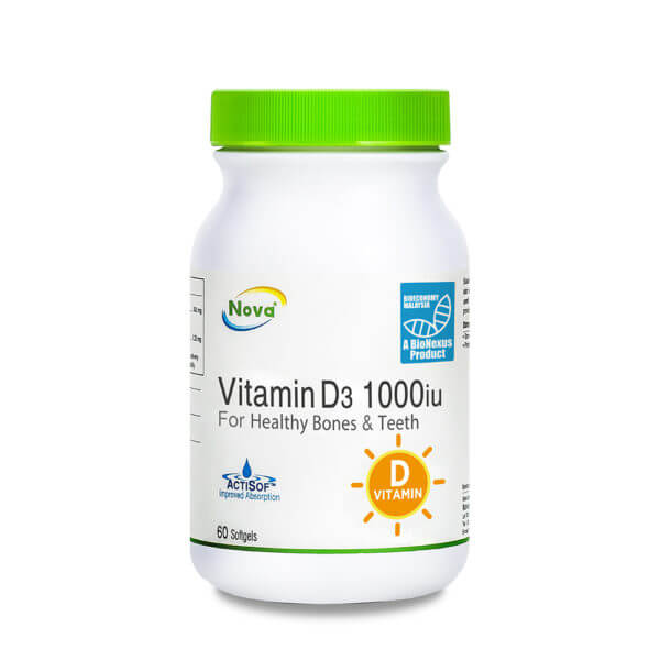 Nova Vitamin D3 1000 IU For Healthy Bone & Teeth