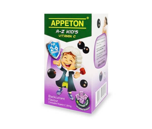Appeton Kids Vitamin C 30mg Blackcurrant 2-6 Years Old 100s