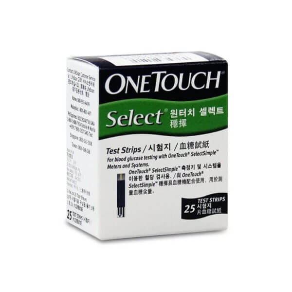 One Touch Select Blood Glucose Test Strip 25