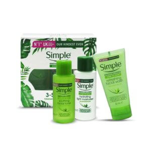 Simple 3-Step Kit 50ml Cleanser Toner Moisturiser Kind To Skin