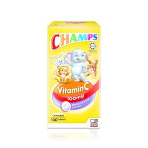 Champs Kids Vitamin C 100mg Chewable Tablet Blackcurrant 100s