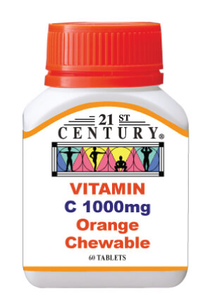 21st Century Vitamin C 1000mg Orange Chewable 60's