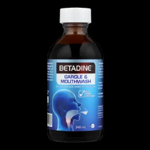 Betadine Gargle & Mouth Wash 240ml Mouth and Sore throat